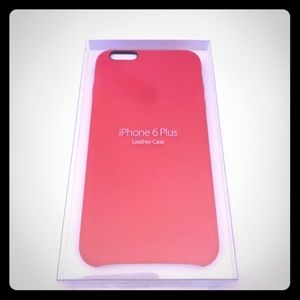 *NIB* Apple iPhone 6plus Red Leather Case